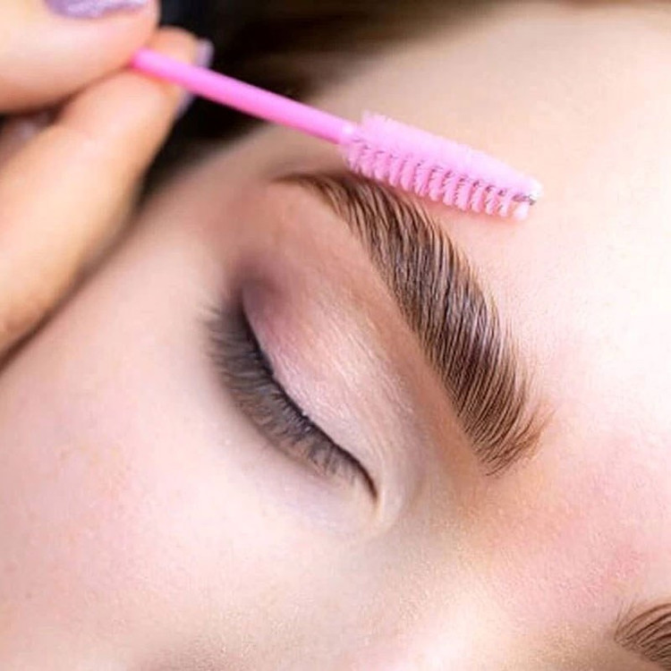 فرچه و برس ابرو دسته اکلیلی برای شانه و مرتب کردن ابرو و لیفت ابرو و مژه(۲عددی)